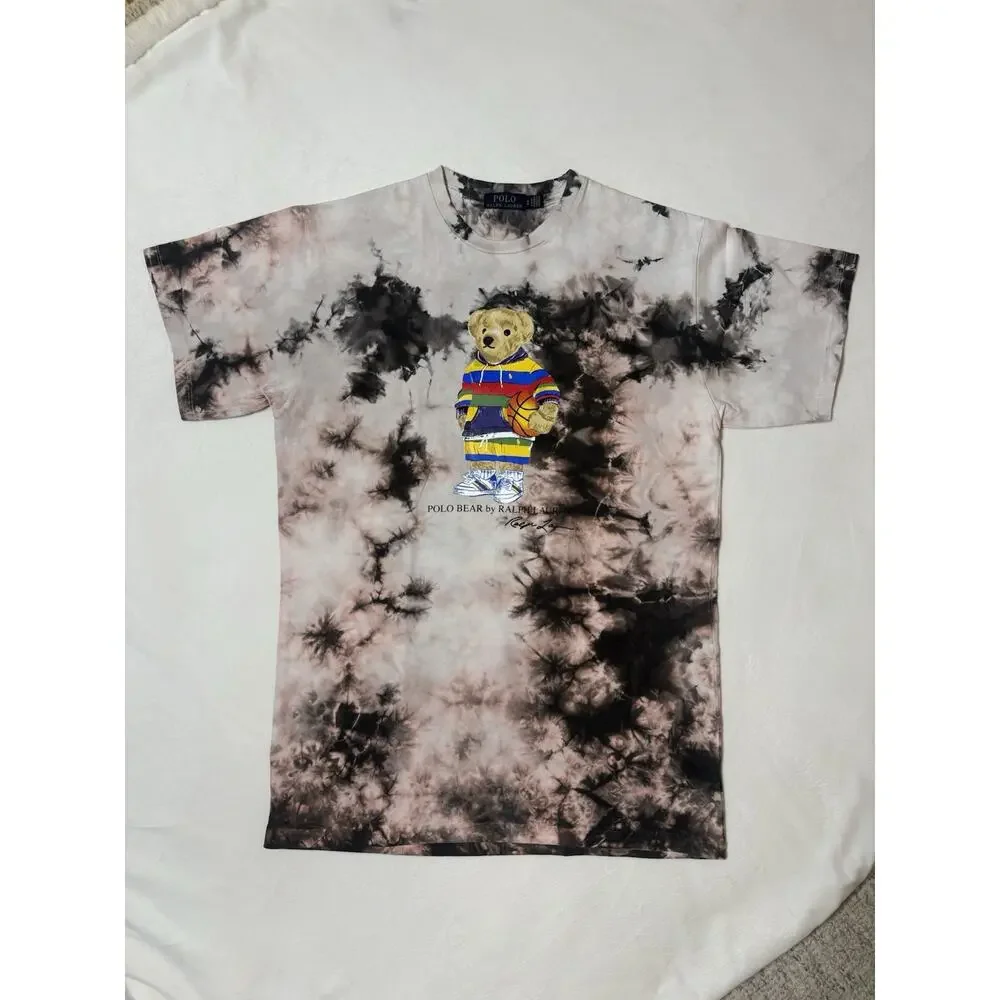 Polo Ralph Lauren Polo Bear Tie-Dye Graphic Tee Men's M Cotton Classic Fit